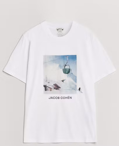 JACOB COHËN - Apres Ski Printed T-Shirt White