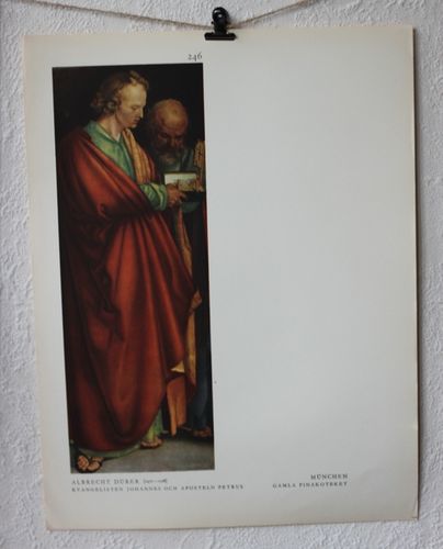 Bibelbild - Evangelisten Johannes och Aposteln Petrus