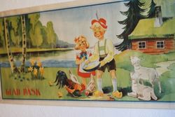 Pappersbonad - Barn matar höns
