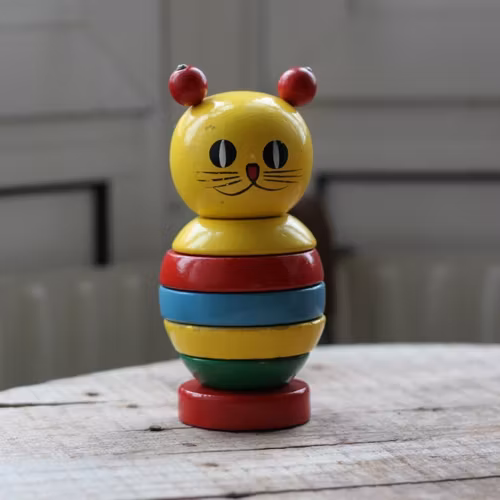 Staplingsleksak - Katt Mångfärgad
