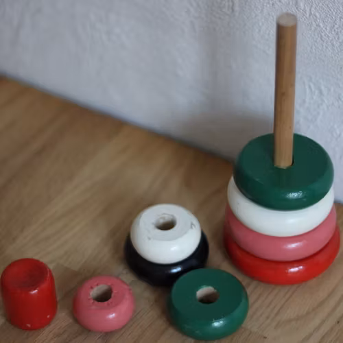 Staplingsleksak - Runda Ringar Mångfärgad