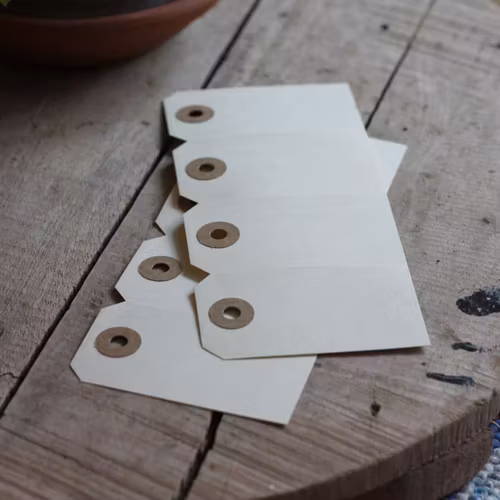 Etiketter - Manilla Liten 12st