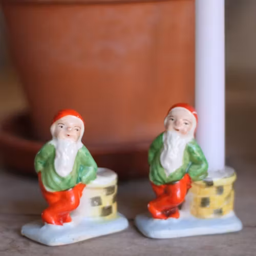 Tomte - Porslintomte Ljusstake