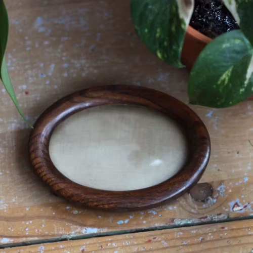 Ram - oval Trä