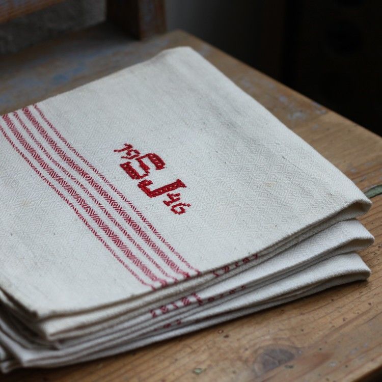 Handduk - Linne Monogram 19 SJ 46