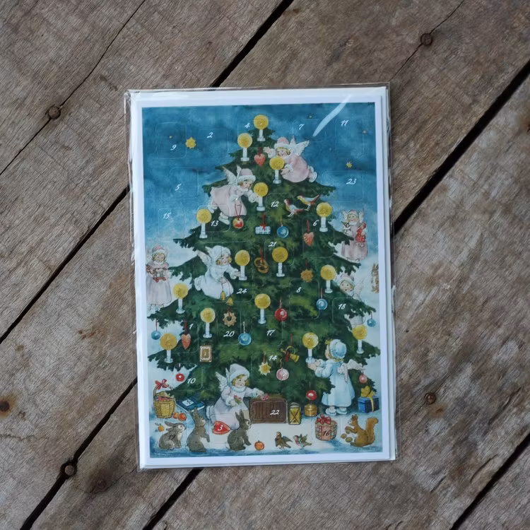 Adventskalender - Änglar i Granen, Kort med Kuvert
