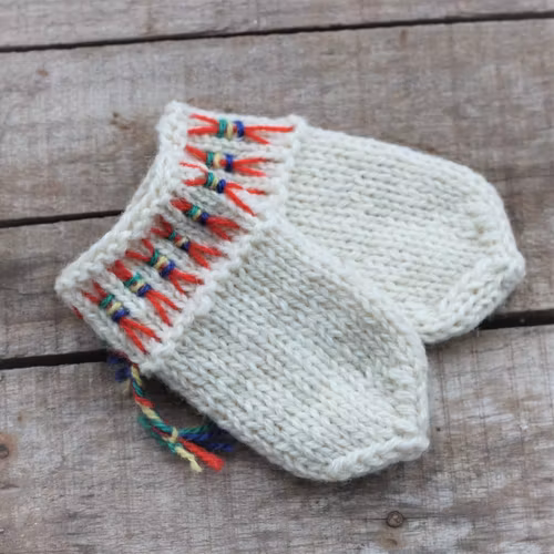 Ullvantar - För Baby Vita m Rött Kryss