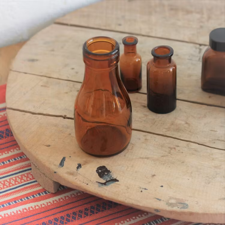 Flaska - Brunt Glas