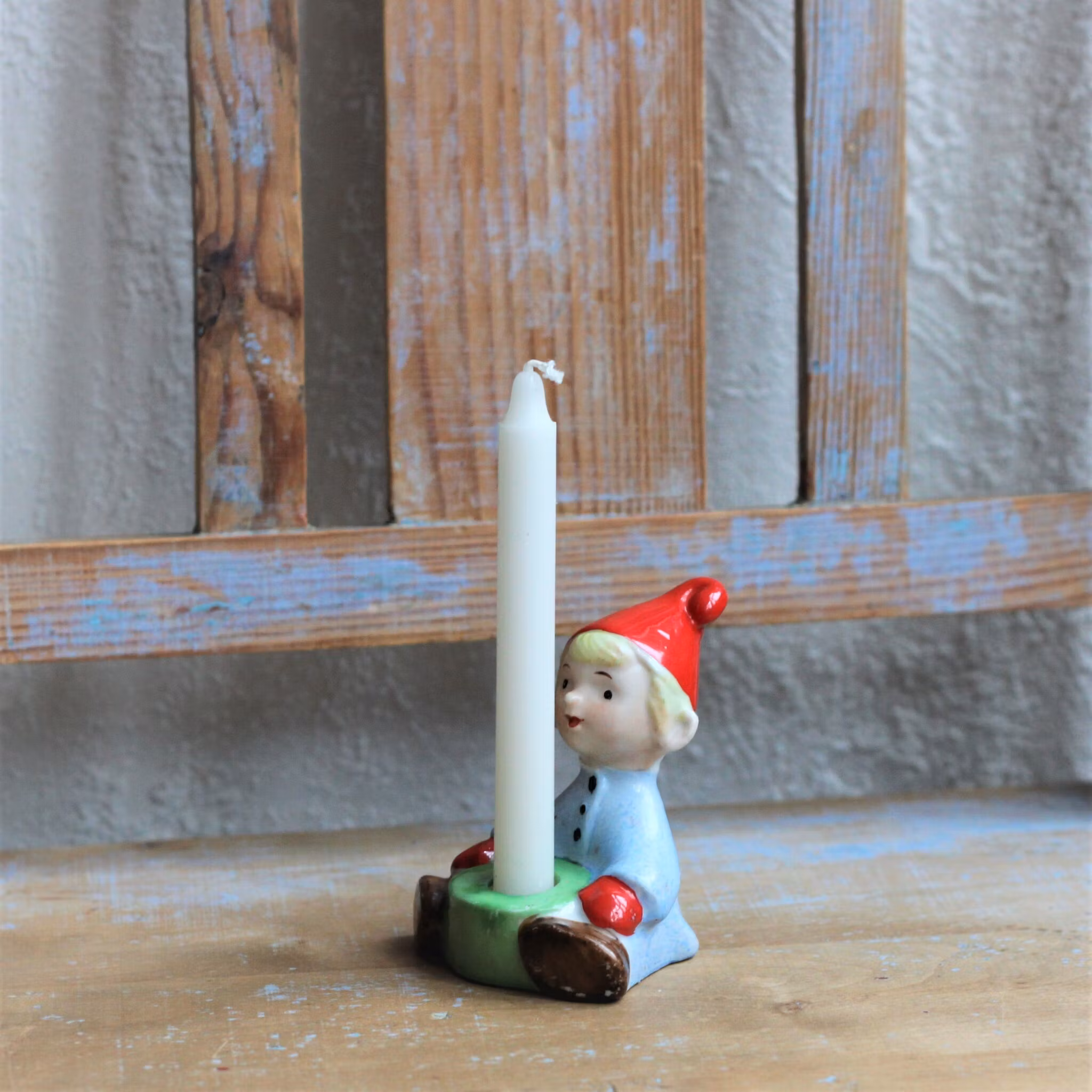 Tomte - Porslinstomte Ljusstake