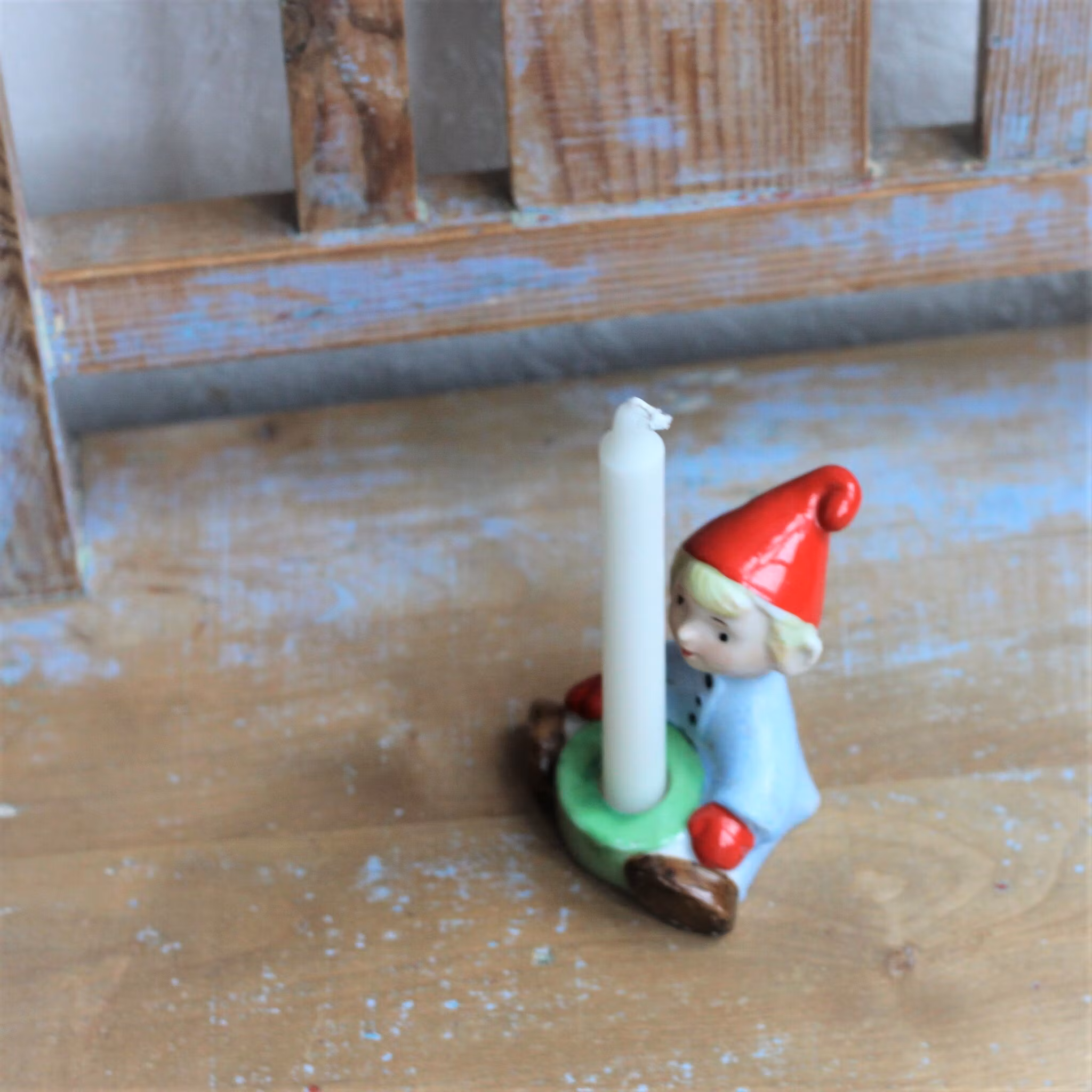 Tomte - Porslinstomte Ljusstake