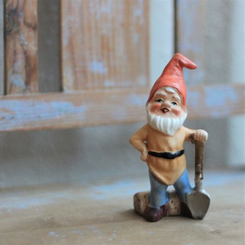 Tomte - Porslinstomte med Spade