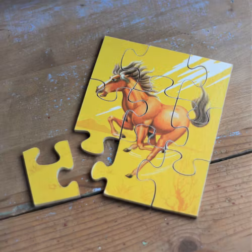 Pussel - Träpussel 2st Häst + Svan