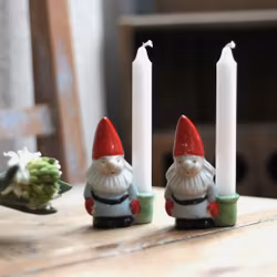 Tomte - Porslinstomte Ljusstake