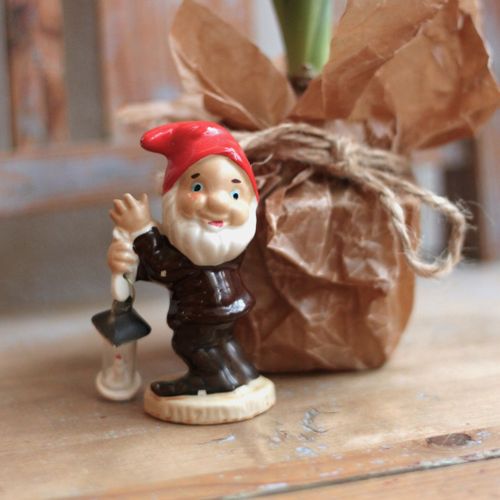 Tomte - Porslinstomte med lykta