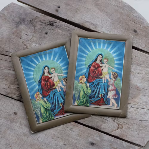 Bild - Madonna med barn och änglar