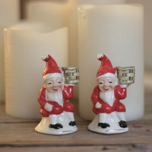 Tomte - Porslinstomte Ljusstake