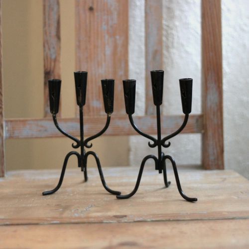 Ljusstake - Svart i metall
