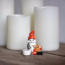 Tomte - Porslinstomte Ljusstake