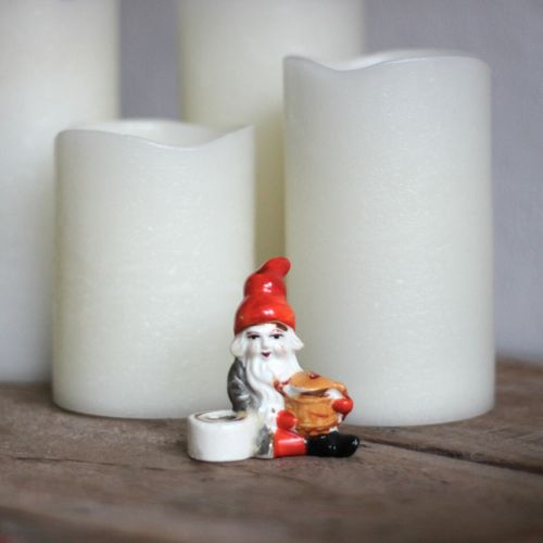 Tomte - Porslinstomte Ljusstake