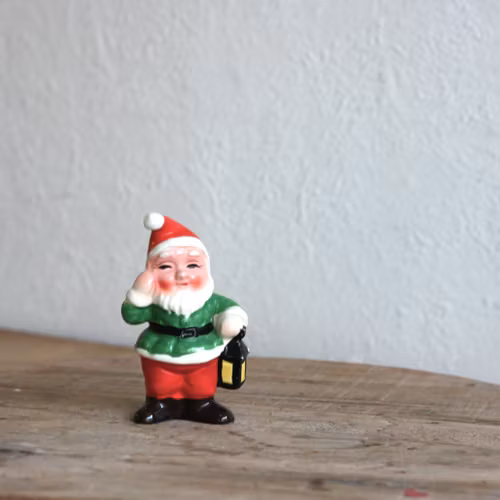 Tomte - porslinstomte med lykta