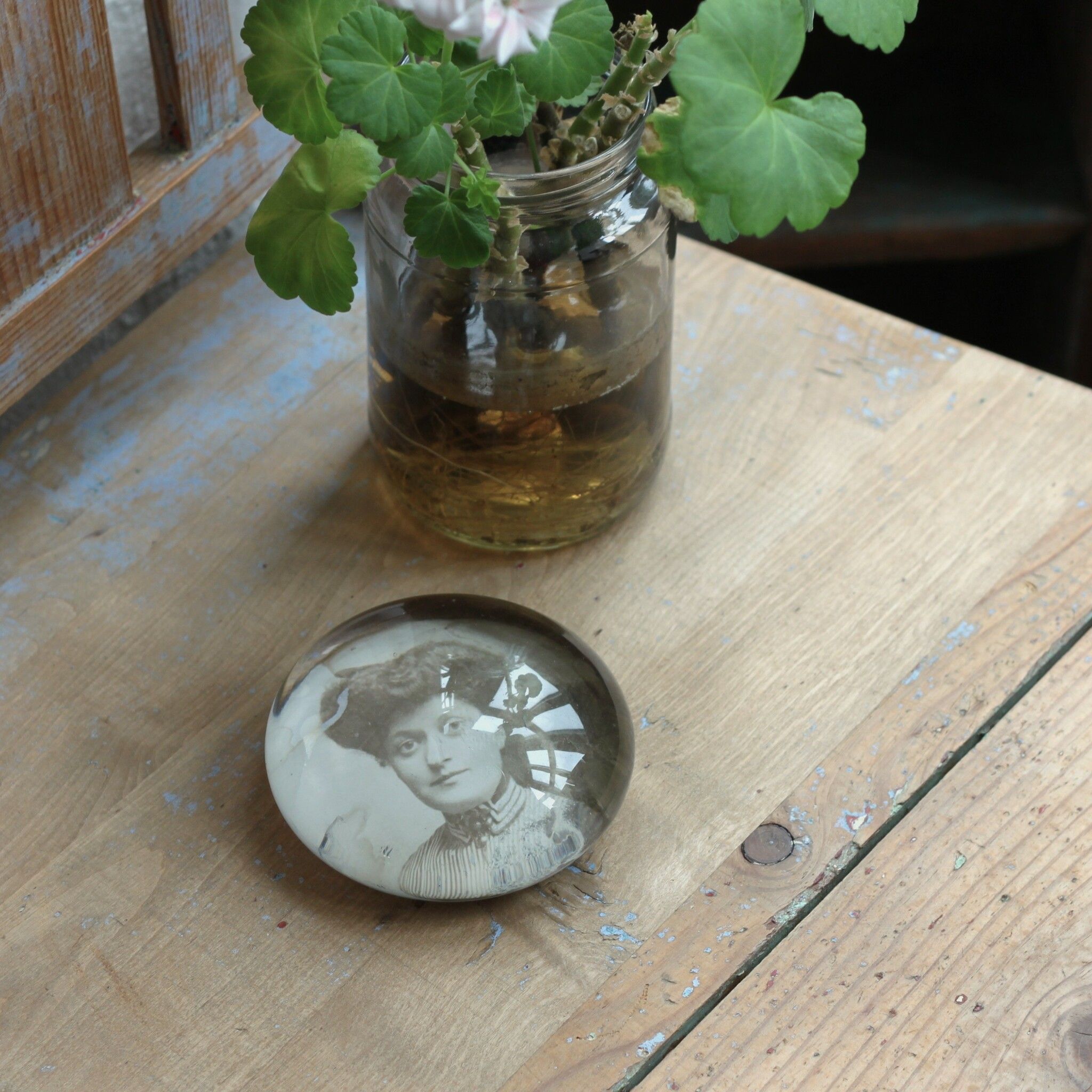 Brevtyngd  - Rund lins i klart glas
