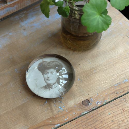 Brevtyngd  - Rund lins i klart glas