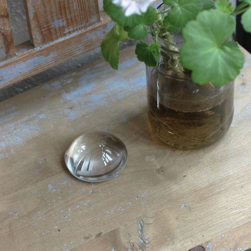 Brevtyngd  - Rund lins i klart glas