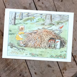 Barnkammarbild - 108 Annika och Tomtefar