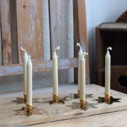 Ljusstake - Stjärna i mässing