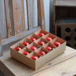 Julgranskulor - kulor röda