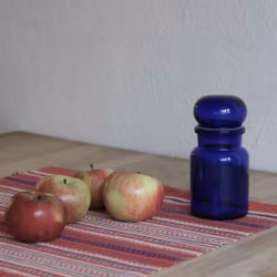 Apoteksglas - Glasburk i blått glas