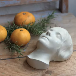 Inredning - Skulptur Vitt kvinnohuvud