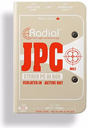 Radial JPC™ Stereo DI-box för PC och A/V, Fantommatad
