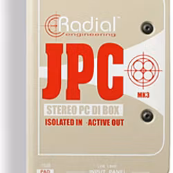 Radial JPC™ Stereo DI-box för PC och A/V, Fantommatad