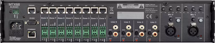 Audac MTX88: Pro Matrixmixer med Åtta Zoner & Total Kontroll