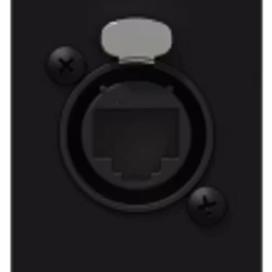 CASY167/B  kontaktpanel med Neutrik EtherCon (front) till RJ45 (baksida)