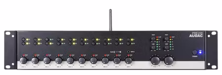 Audac PRE220 - 19" Zonmixer med Två Zoner & Bluetooth