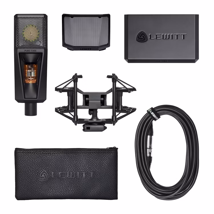 LEWITT PURE TUBE – Premium rörmikrofon för vokal | Ultra-low noise & magnetiskt popfilter