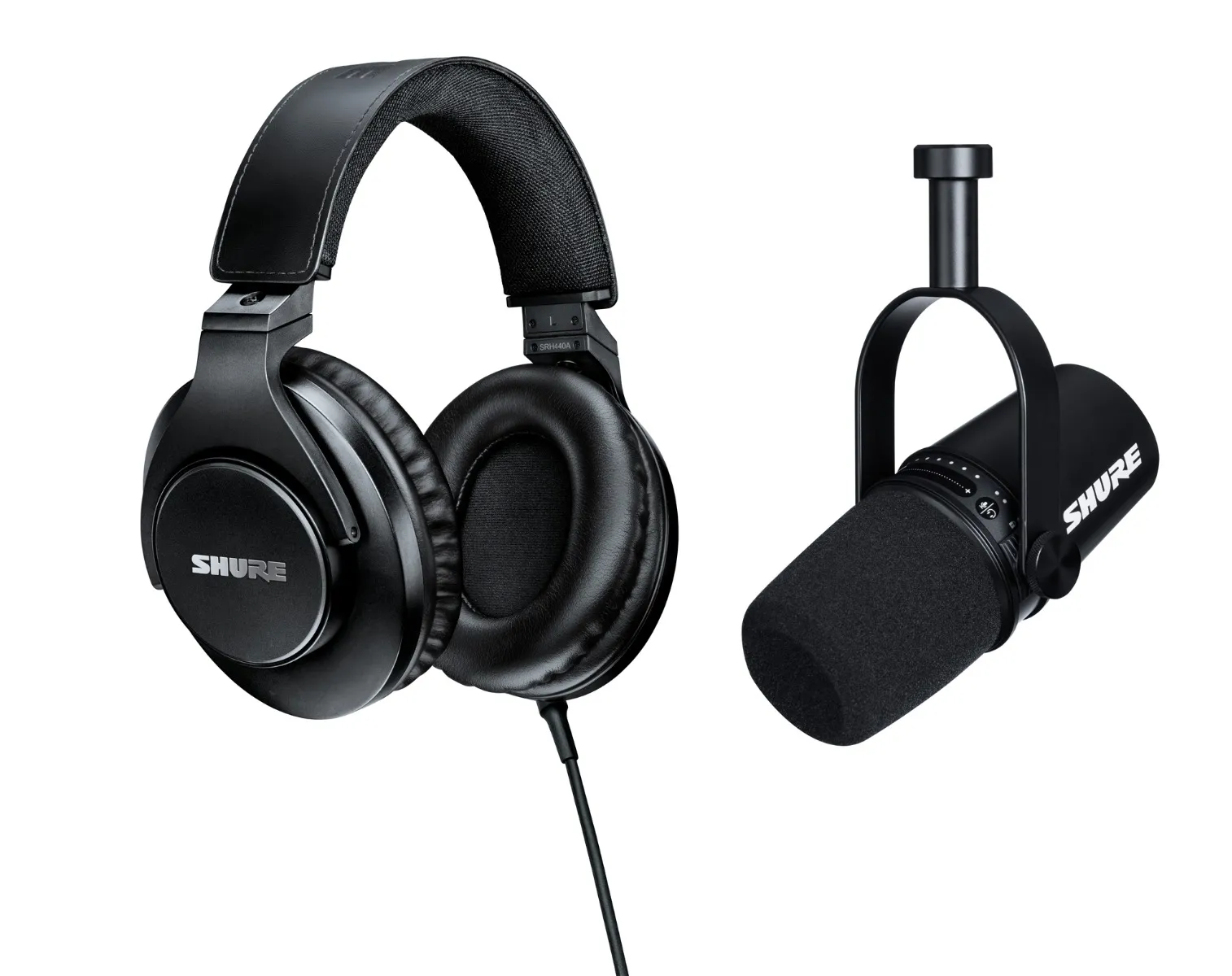 Shure MV7X & SRH440A – Podcast & Studio-bundle