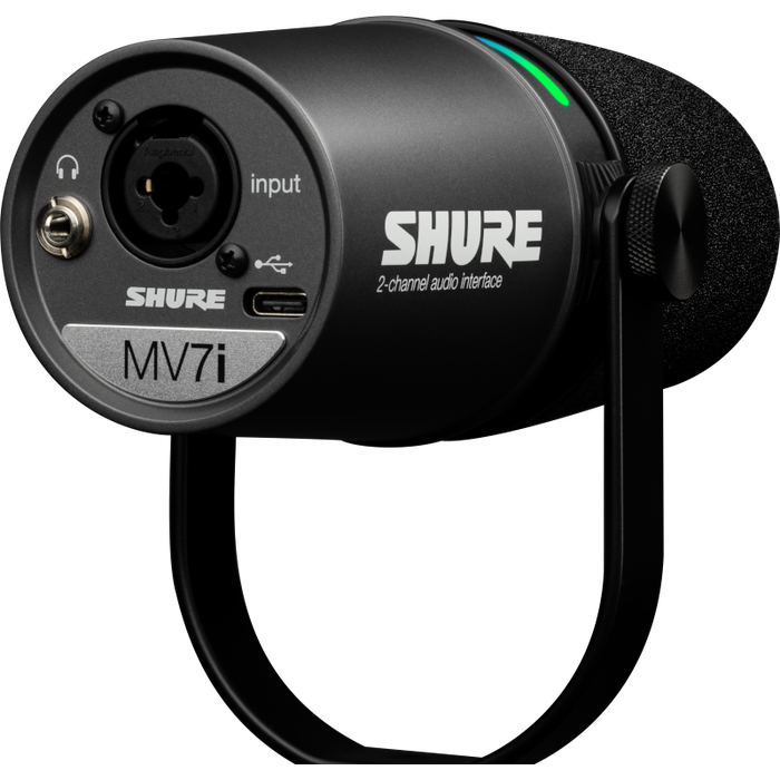 Shure MV7i Smart Microphone & Interface – USB-mikrofon med inbyggt ljudinterface
