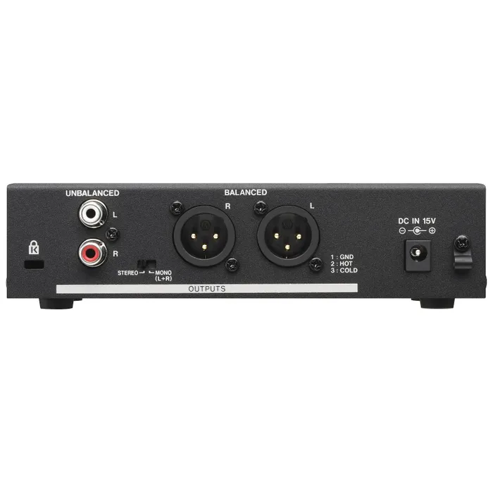 Tascam RX-BT10 kompakt Bluetooth-mottagare / wireless audiotransmitter i svart metallchassi med antenn