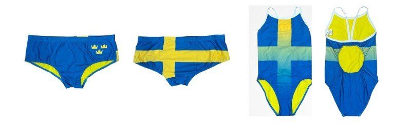 Sverigebadbyxor och Sverigebaddräkt
