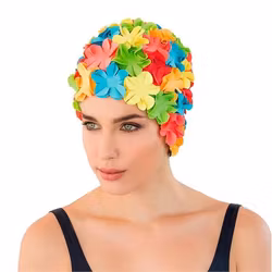 Badmössa med Blommor 5 färger