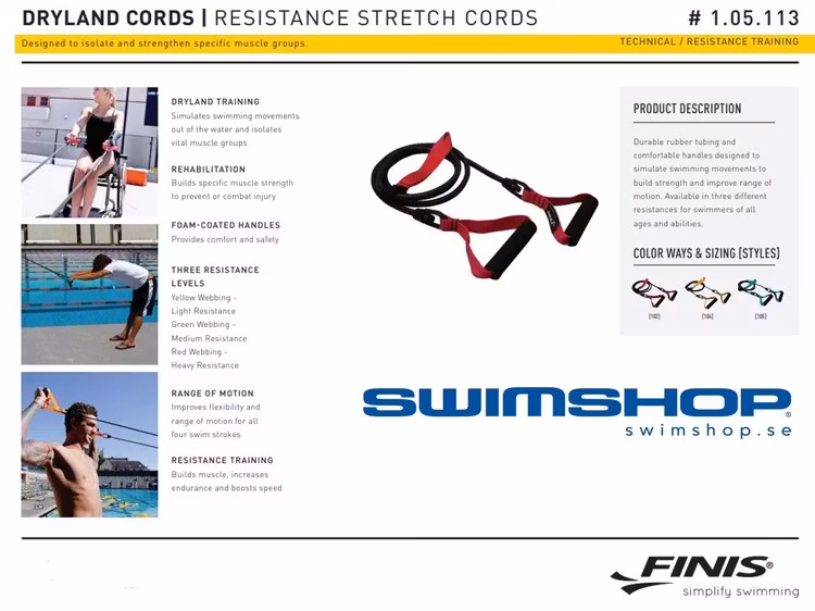 Dryland Cord Träningsband Simning