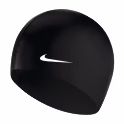 NIKE Badmössa - Silikon Svart med Swoosh