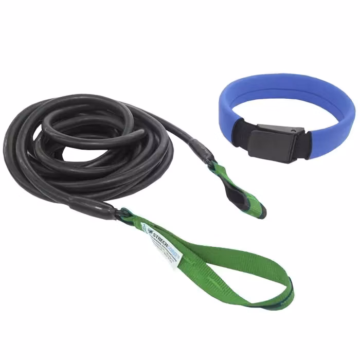 Stretchcordz longt belt grön för simning.
