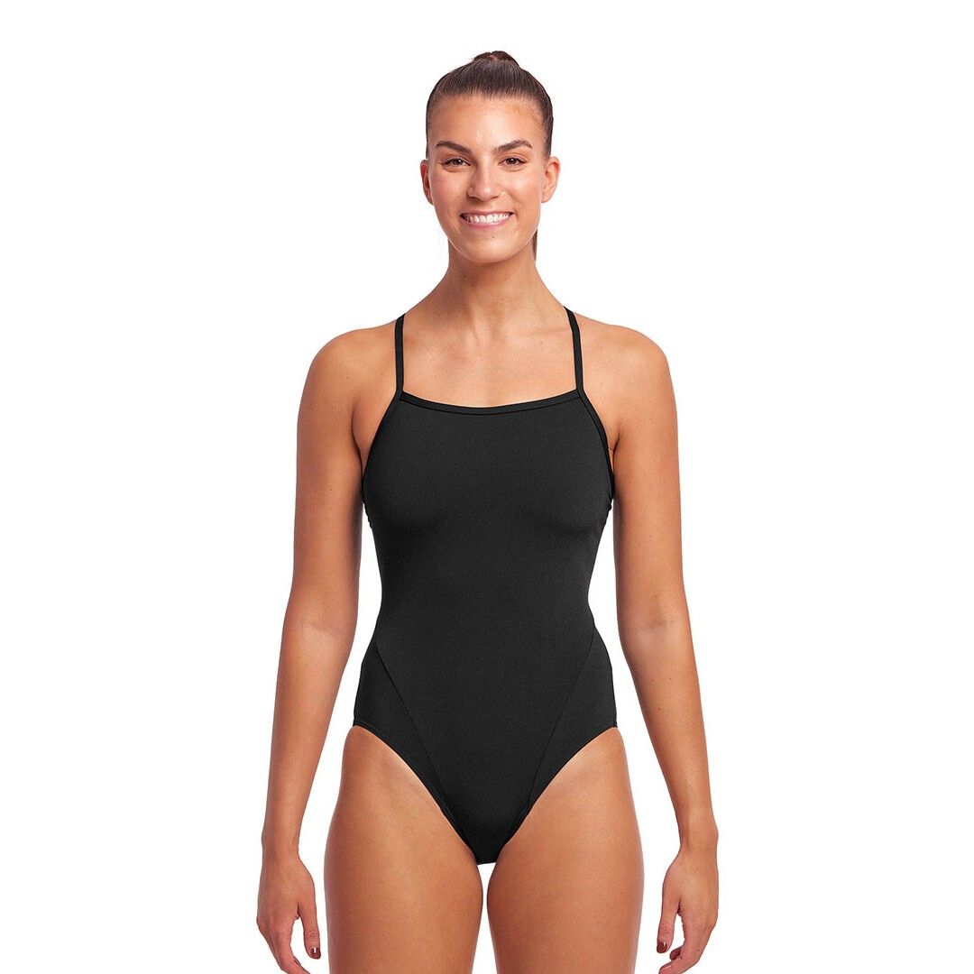 Funkita Baddräkt Still Black Single Strap Back