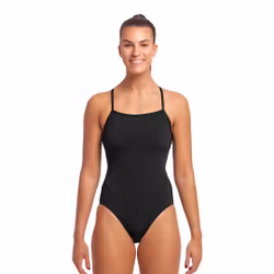 Funkita Baddräkt Still Black Single Strap Back