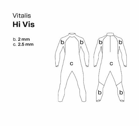 Orca Våtdräkt Vitalis OW Hi Vis Herr simning