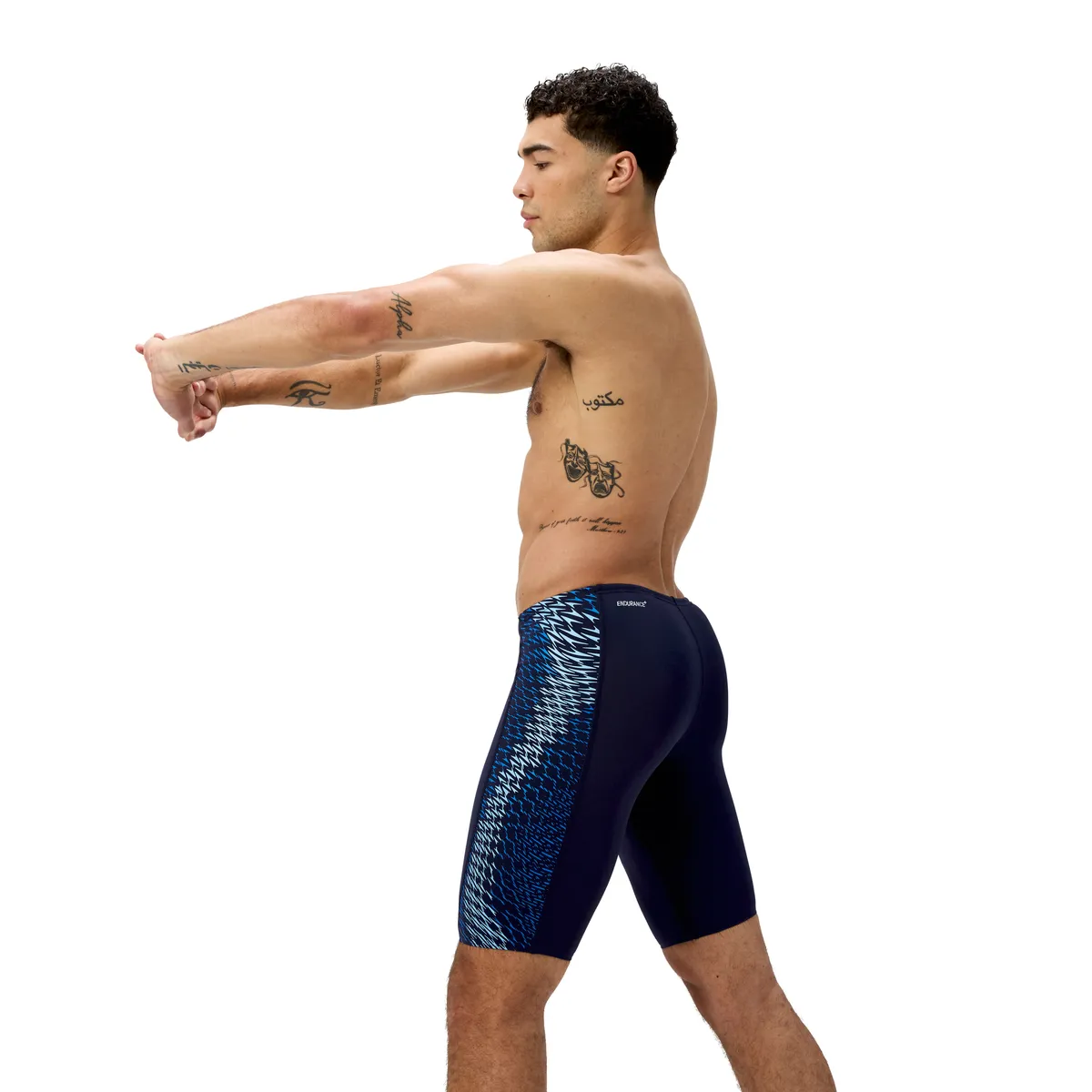 Speedo Jammer Badbyxa marinblå.